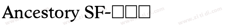 Ancestory SF字体转换